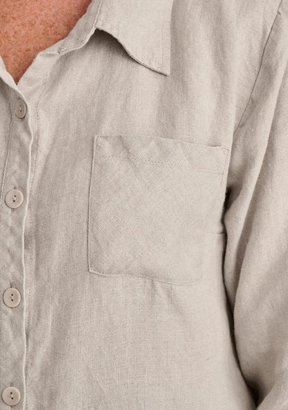 Bias Back Shirt - Linen Shirt