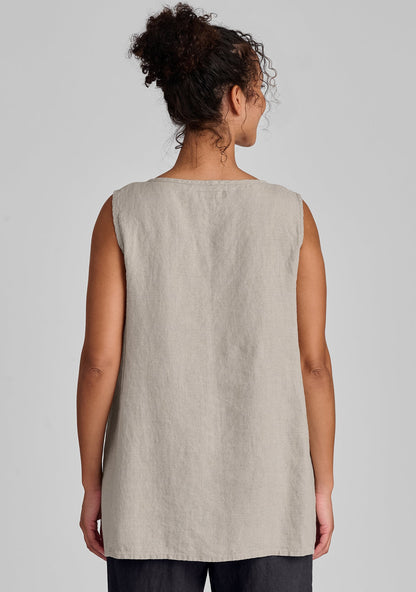 Side Pocket Tunic - Linen Tank Top - FINAL SALE