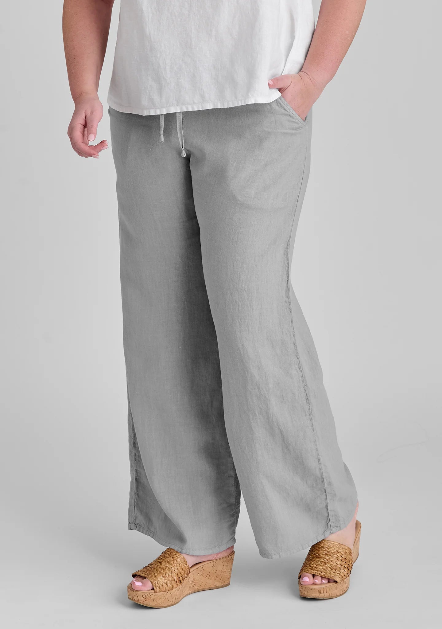 Flat Iron Pant - Linen Drawstring Pants