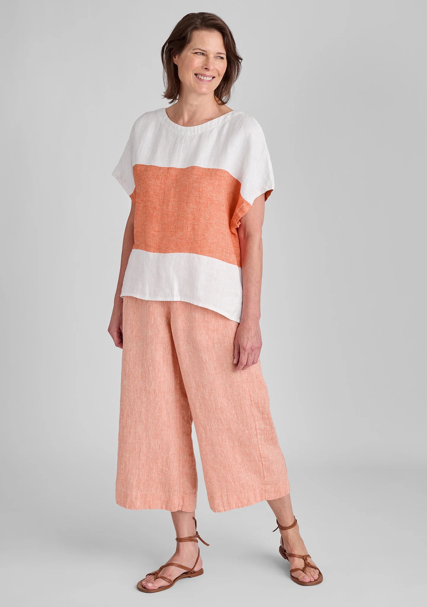 Back Slit Tee - Linen Shirt