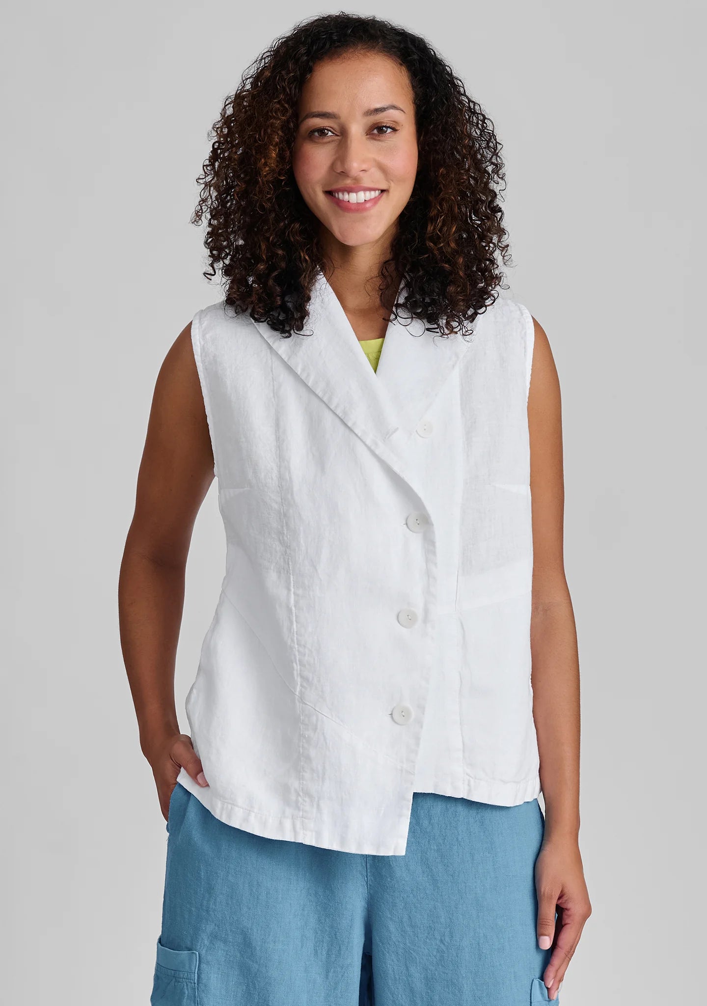 Chelsea Vest - Linen Vest - FINAL SALE