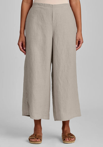 Sociable Flood - Wide Leg Linen Pants - FINAL SALE
