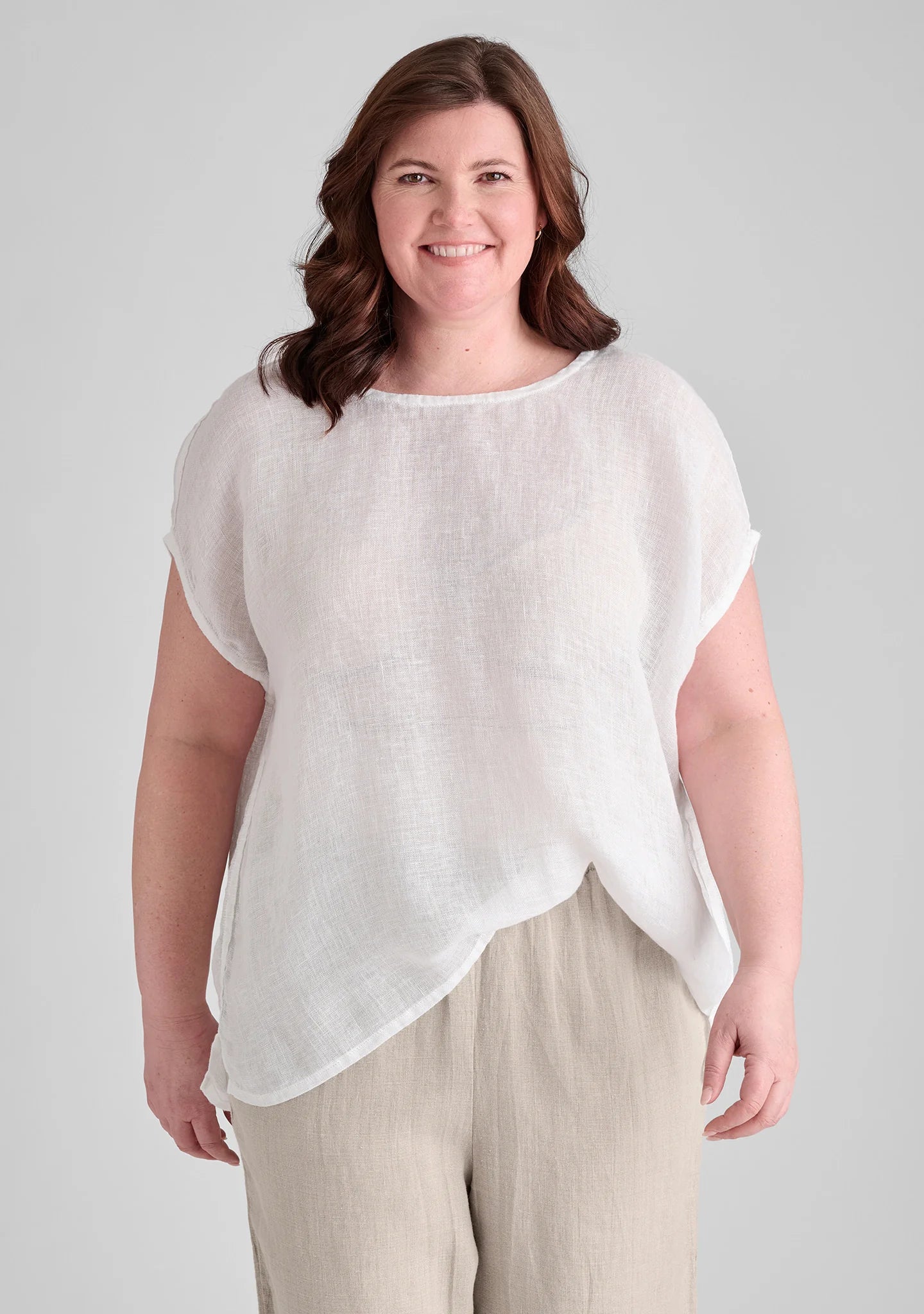 Mia Tee - Linen T Shirt - FINAL SALE