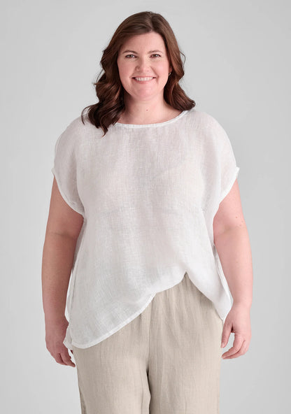 Mia Tee - Linen T Shirt - FINAL SALE