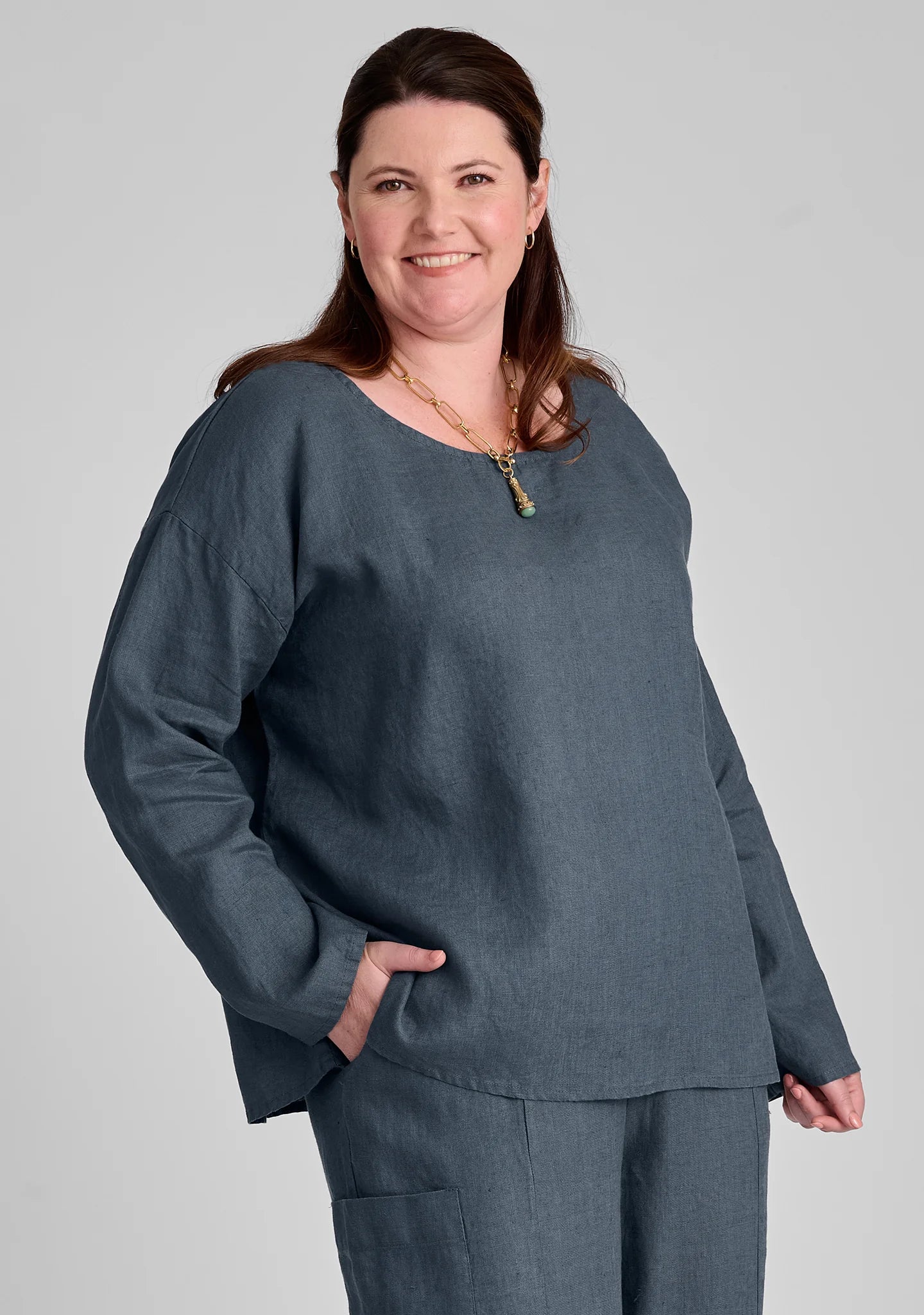 Throw It On - Long Sleeve Linen Shirt - FINAL SALE